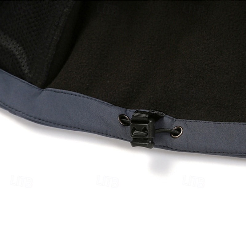 Men's Hiking Fleece Jacket Winter Outdoor Patchwork Thermal Warm Fleece Lining Waterproof Windproof Fleece Jackets Full Zip Climbing Camping / Hiking / Caving Traveling Dark Grey Black White Navy Blue 2025 - $70.99 –P17