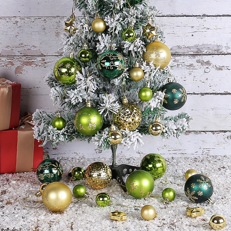 6 Pezzi Ornamenti Palle Di Natale - Set Di Palle Di Natale Di Filo Pet Infrangibile, Serie Piante Decorazioni Albero Di Natale Trasparenti In Palle Sospese Per Decorazione Casa E Festa Di
