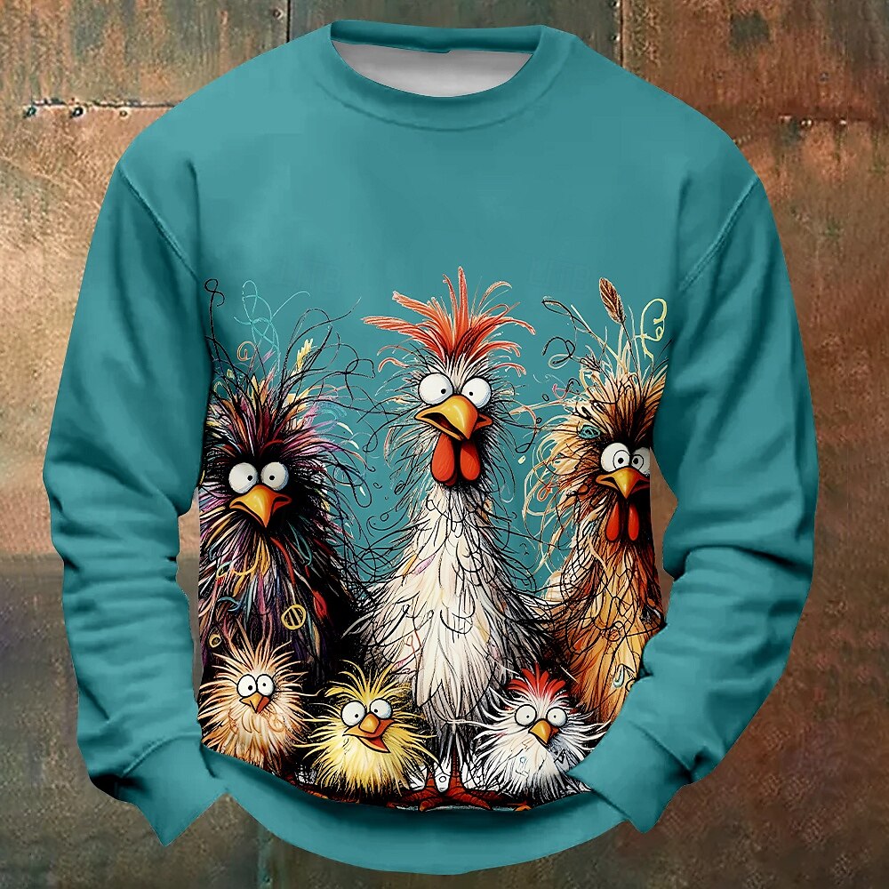 Halloween Homens Galinha camisolas Moletom Manga Longa Moletom Gola Redonda Engraçado impressao 3D Festa dia das Bruxas Feriado Crewneck Inverno Primavera & Outono de 2025 por $29.99 –P6