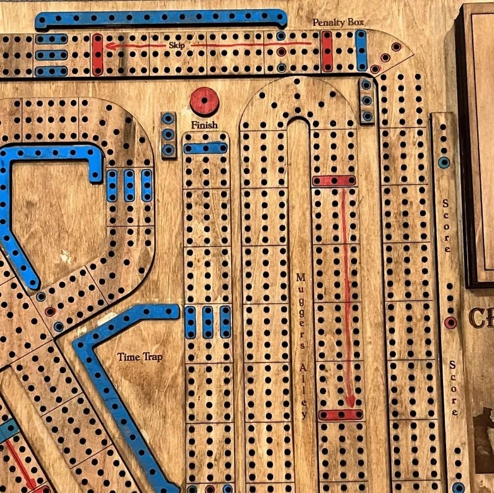 настольная игра cribbage wars 2024 новый деревянный набор cribbage с забавными поворотами, временными искажениями &ловушки традиционная семейная игра с местом для хранения карт и колышков 2025 - $23.99 –P2
