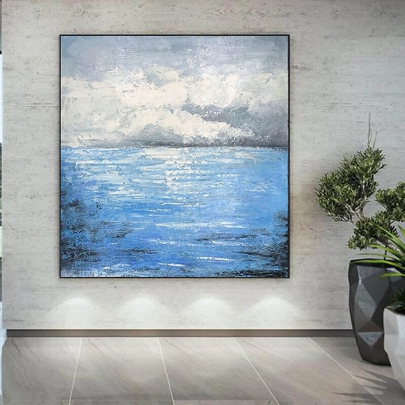 peinture à l'huile de paysage marin faite à la main art mural peint à la main mer abstraite moderne peintures de paysage marin abstrait sur toile océan acrylique art mural océan beaux-arts océan sans de 2025 ? $108.99 –P5