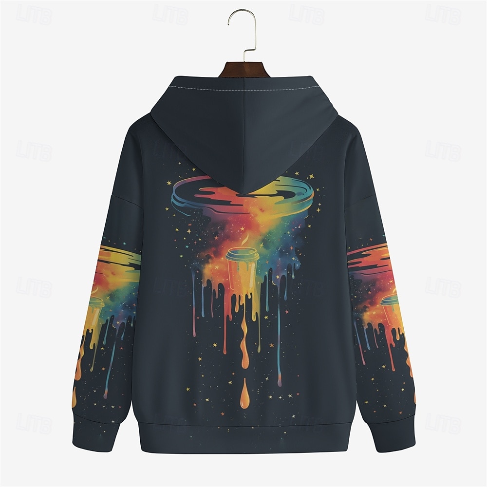 Herren Grafik Kapuzensweatshirt Kapuzenshirts Pullover Urlaub Täglich Klassisch Lässig Langarm Mit Kapuze Urlaub Sport im Freien Ausgehen Streetwear Schwarz Drucken Winter Frühling & Herbst Designer 2026 - $31.99 –P6
