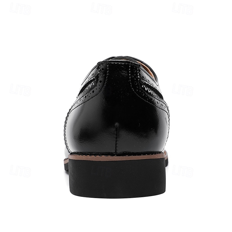 мужские коричневые оксфорды из искусственной кожи с узором «гусиная лапка» и деталями в стиле «брог» — классические туфли для деловых встреч и свадеб 2026 - $54.99 –P10