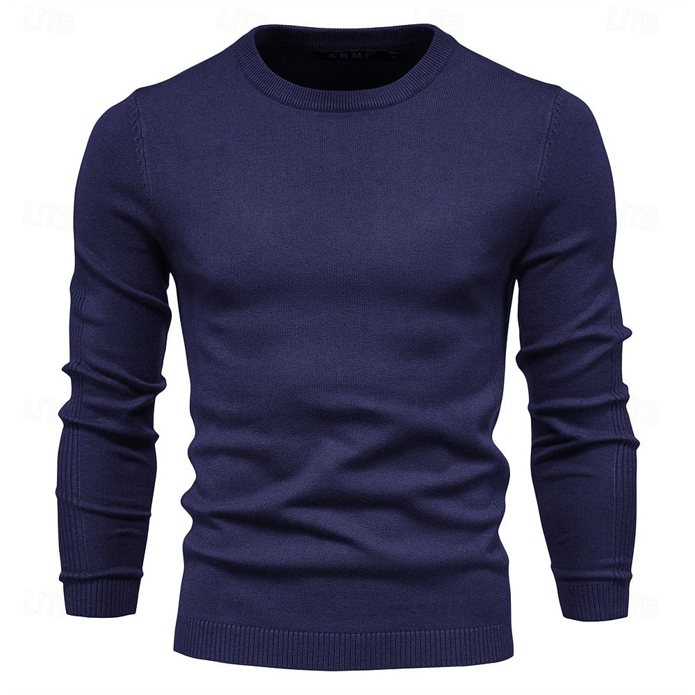 New Winter Thickness Pullover Men O-neck Solid Color Long Sleeve Warm Slim Sweaters Men Men's Sweater Pull Male Clothing 2025 - $26.99 –P12