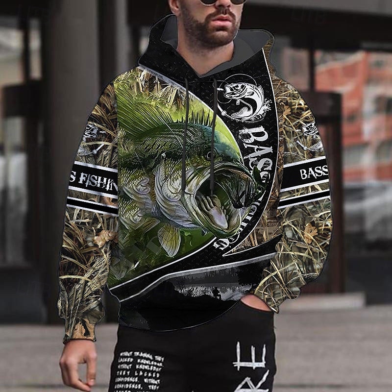 Homme Graphic Poissons Sweat à capuche Sweats à Capuche Sweat-shirt Sweat à capuche manche longue Sweat à capuche Capuche Vêtement de rue 3D effet Sport & Loisir du quotidien Noir Bleu Roi Imprimer de 2025 ? $31.99 –P3