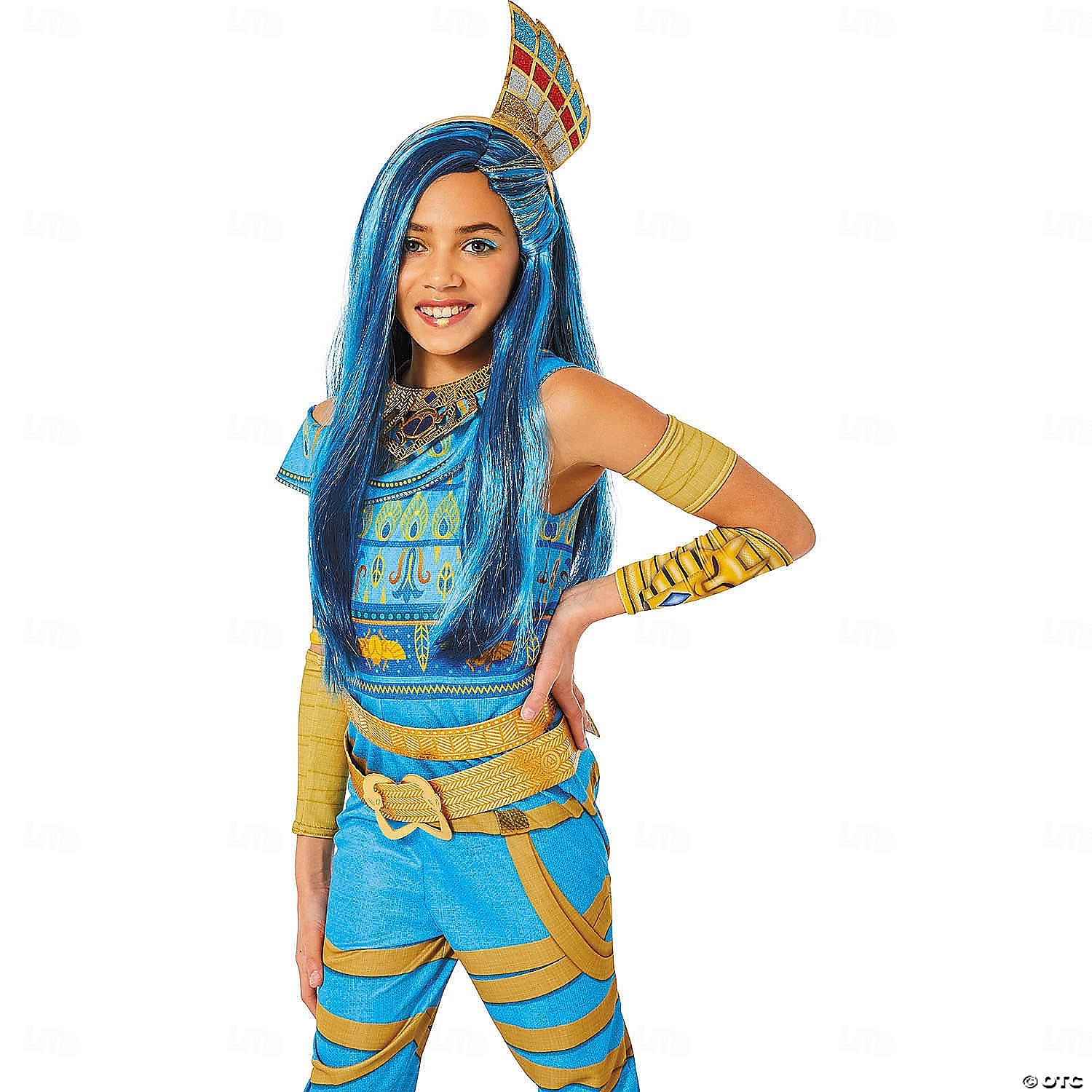dětské monster high cleo de nile dvoubarevná polyesterová paruka halloween cosplay party paruky 2025 - $20.99 –P1