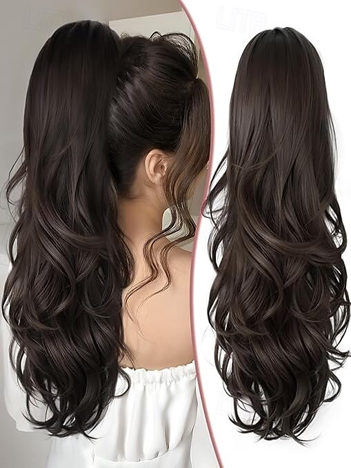 A cordoncino Code Soffice / Naturale / Facile da indossare Capelli sintetici Pezzo di capelli Estensione capelli Riccio 24 pollici Feste / Da sera / Festa / Serata del 2025 a $10.49 –P3