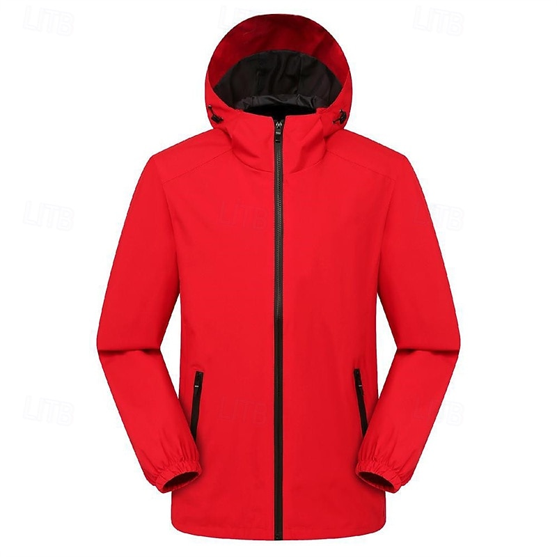 Men's Softshell Jacket Hiking Jacket Outdoor Windproof Water Resistant Windbreaker Jacket Lightweight Puffer Jacket Traveling Black Red Navy Blue Royal Blue Orange 2025 - $36.99 –P5