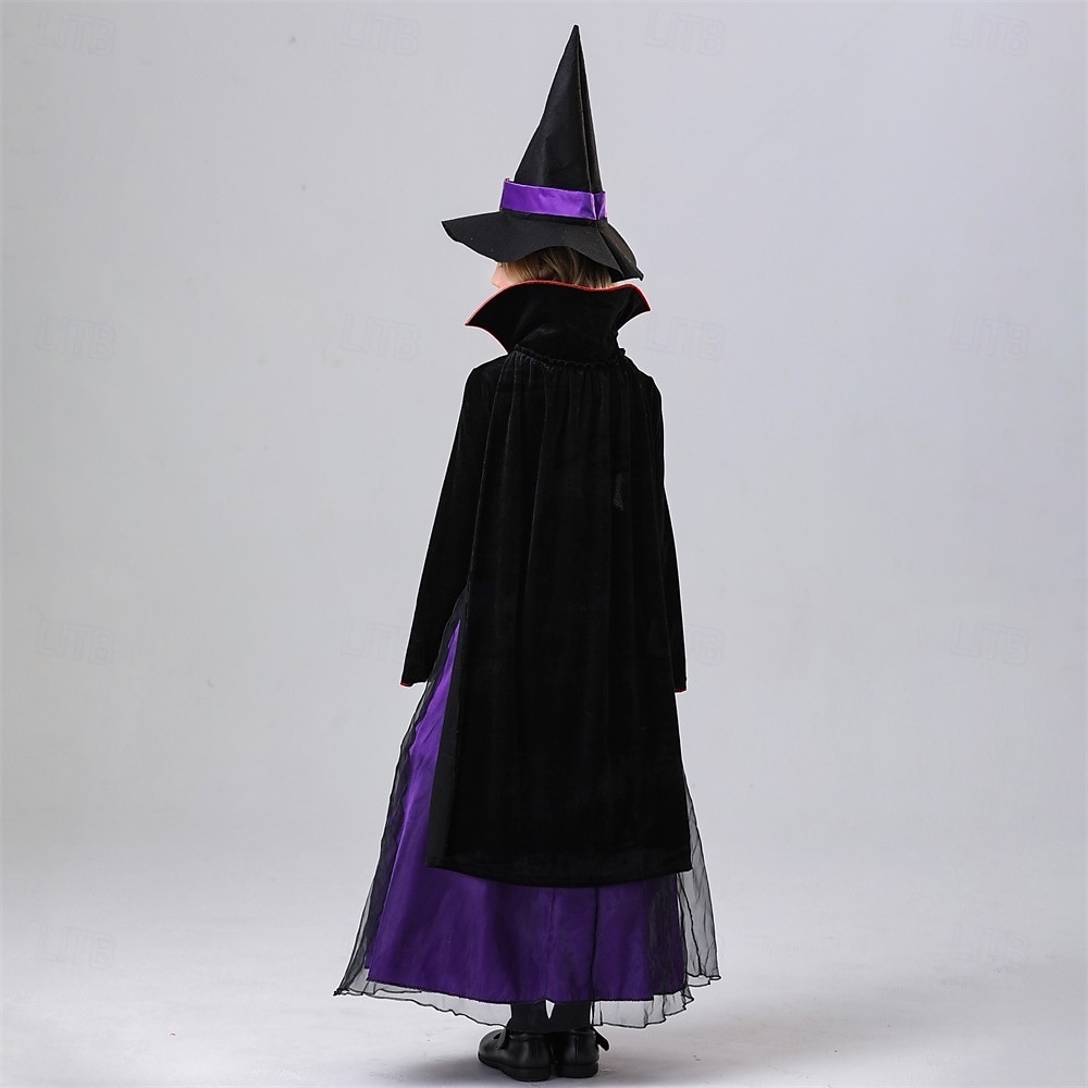 Čerodějnice Valpuržina noc Šaty Cosplay kostým Dětské Dívčí cosplay Večírek předvečer Všech svatých Karneval Plesová maškaráda Jednoduchý karnevalový kostým 2025 - $45.99 –P2