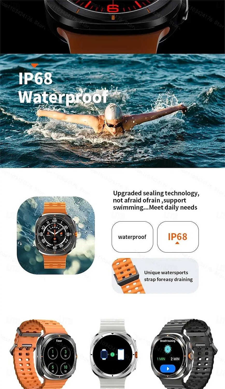 W7 AMOLED Smart Watch Ultra 7 Ai Dail 3D Menu SOS Compass Men Women Bluetooth Call Wireless Charging Sport Smartwatch 2025 - $54.99 –P3
