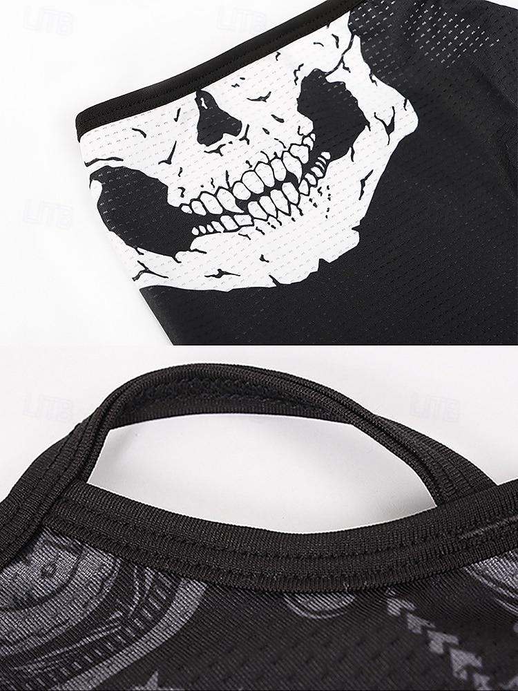 Bandana con forma de calavera para deportes al aire libre: mascarilla multifuncional transpirable para ciclismo, senderismo y festivales de Halloween 2025 - $11.99 –P4