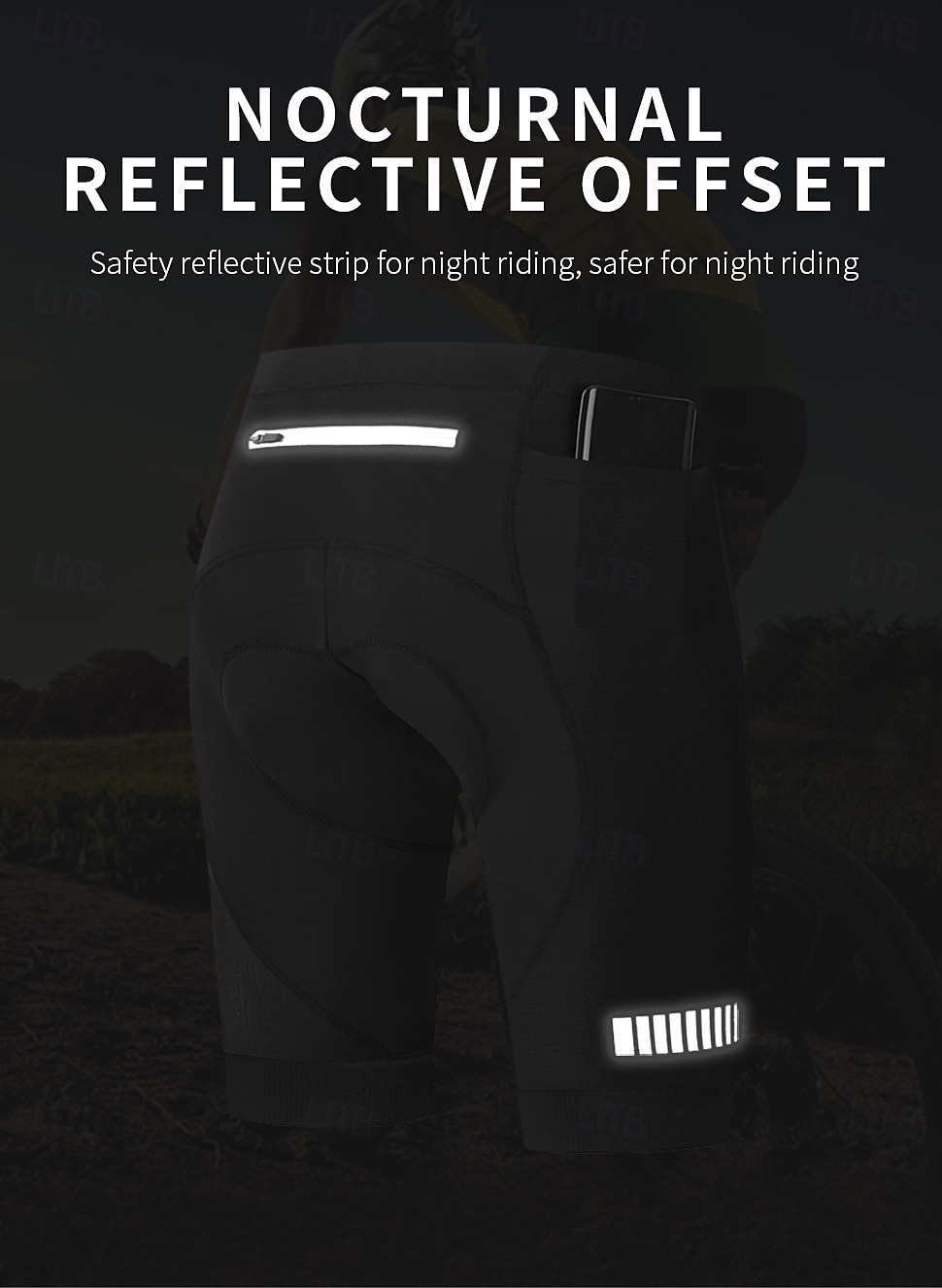 Men's Cycling Pants Cycling Shorts Bike Padded Shorts / Chamois Race Fit Sports Breathable Quick Dry Moisture Permeability Black Elastane Clothing Apparel Bike Wear 2025 - $33.99 –P5