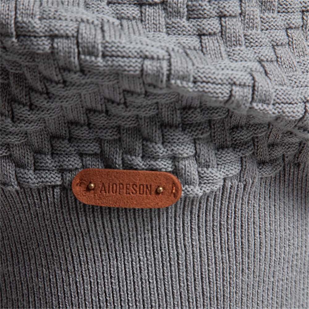 pulovere cardigan din bumbac noi pentru bărbați, cu decolteu în V, pulovere casual din tricot social, cardigane pentru bărbați 2025 - $44.99 –P5