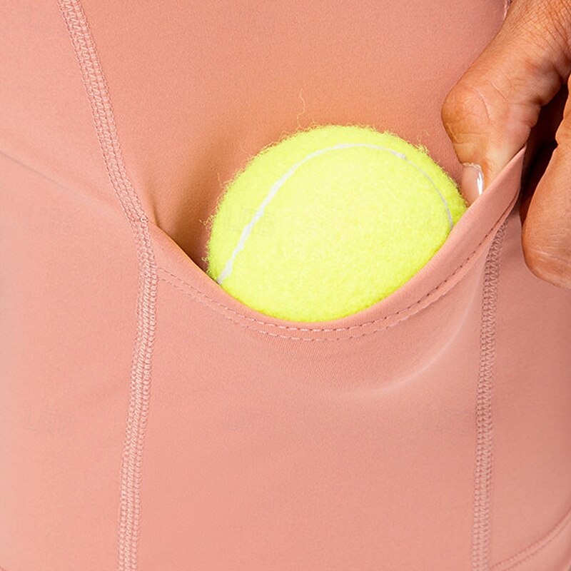 Women's Gym Shorts Yoga Shorts Workout Shorts with Phone Pocket High Waist Yoga Gym Workout Pilates Shorts Black White Yellow Sports Activewear Stretchy Slim 2025 - $17.99 –P16