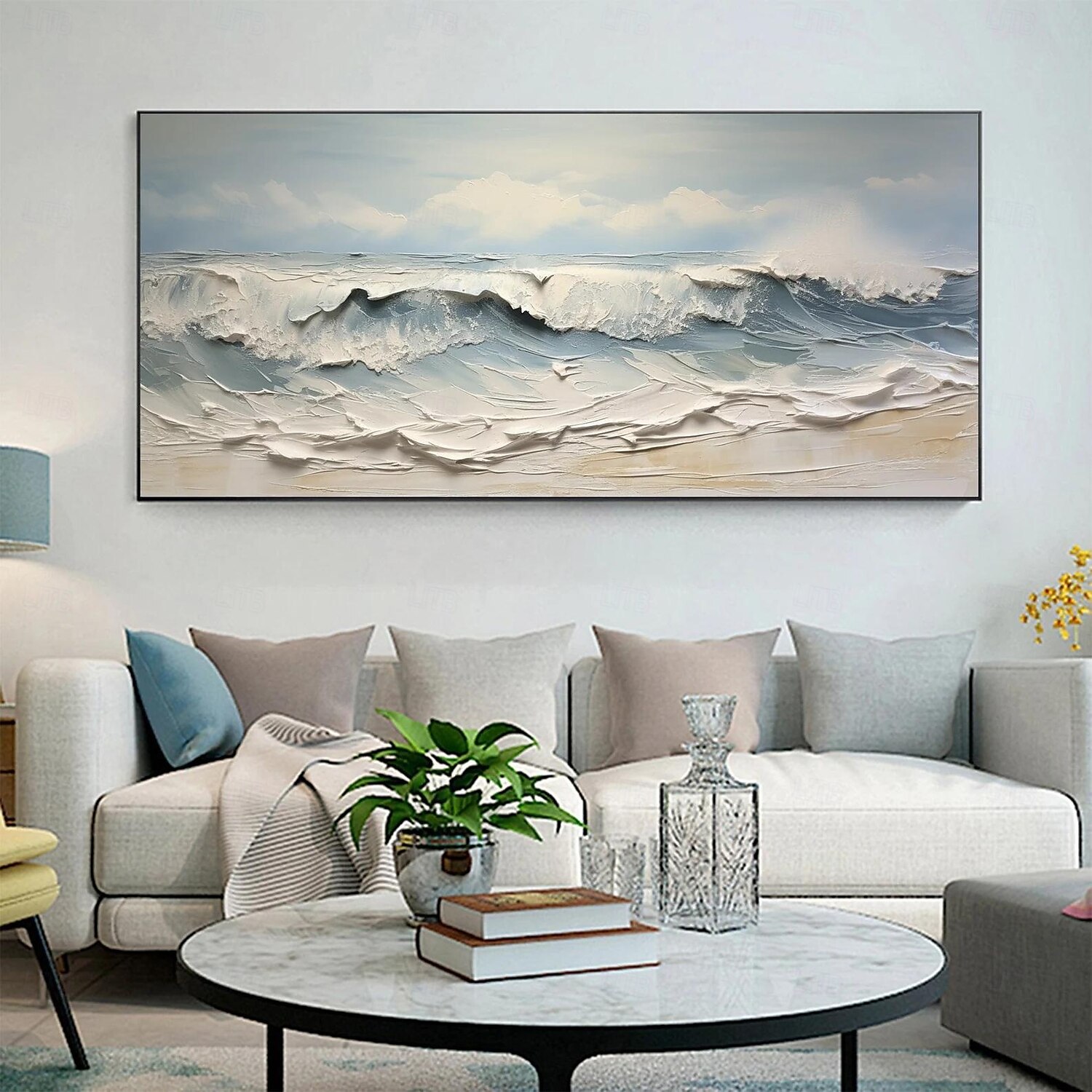 Manuell Handgemacht Hang-Ölgemälde Handgemalte Horizontales Panorama Abstrakt Landschaft Modern Realismus Ohne Innenrahmen (ohne Rahmen) 2025 - $166.99 –P6