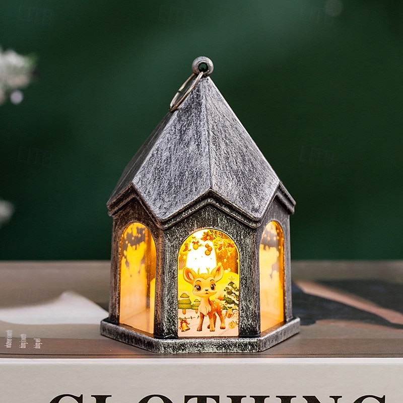 decor de Crăciun lumina de noapte cadou strălucitor de Anul Nou lanternă retro pandantiv brad de Crăciun decor de masă elemente de recuzită de vacanță 1buc 2025 - $9.49 –P14