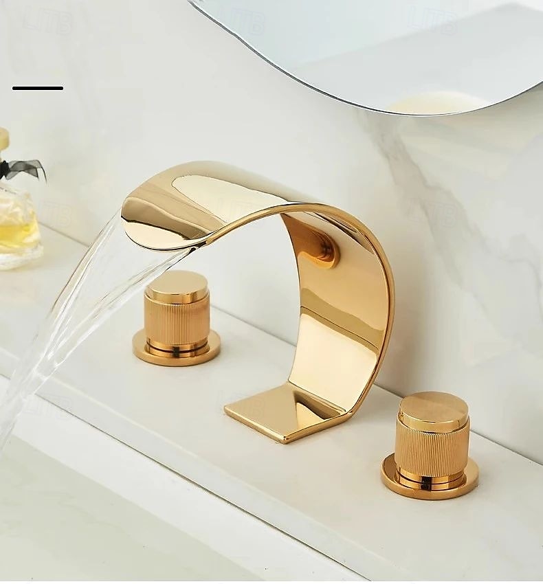 rubinetto per lavabo del bagno - diffuso elettroplaccato diffuso maniglia singola due fori rubinetti per bagno del 2025 a $226.79 –P3