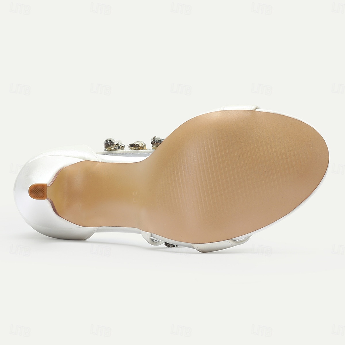 marineblå sateng-stiletthæler for kvinner med rhinestone-pynt - elegante bryllupssko for formelle anledninger og cocktailbegivenheter 2025 - $69.99 –P7