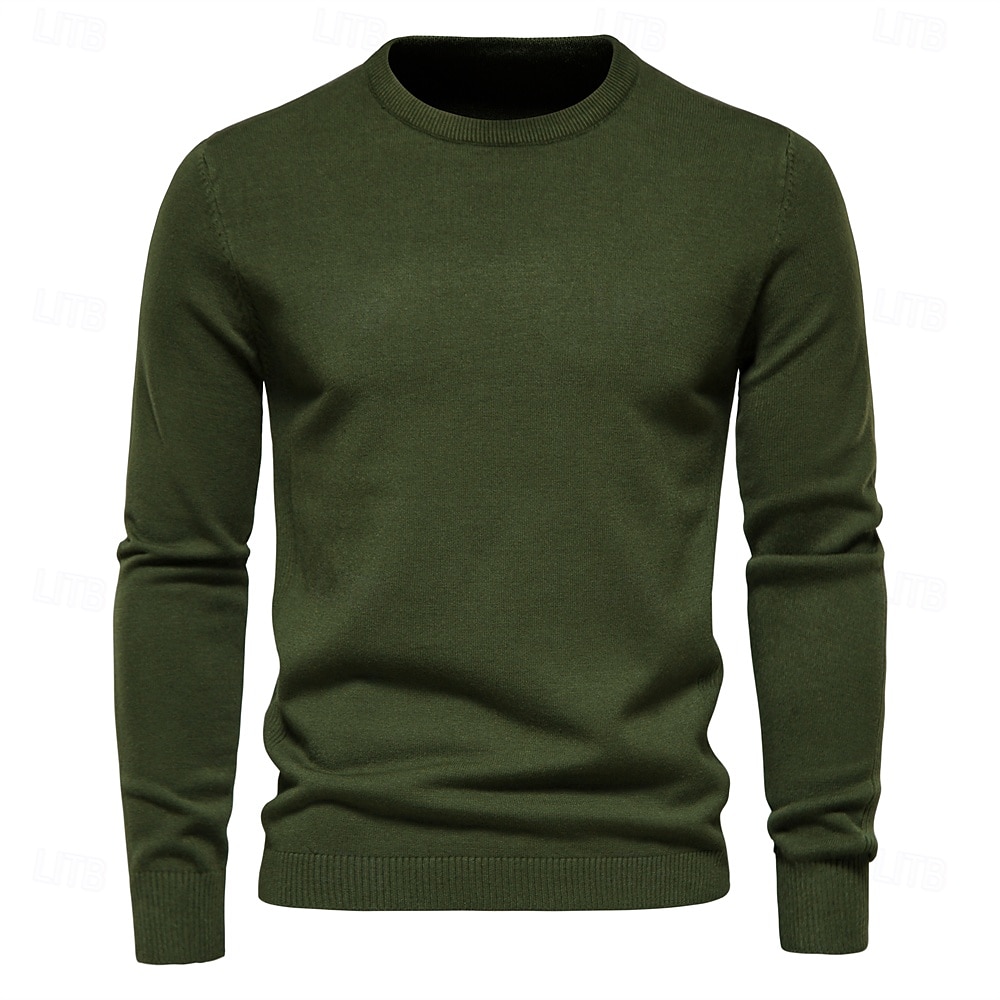 New Winter Thickness Pullover Men O-neck Solid Color Long Sleeve Warm Slim Sweaters Men Men's Sweater Pull Male Clothing 2025 - $26.99 –P13