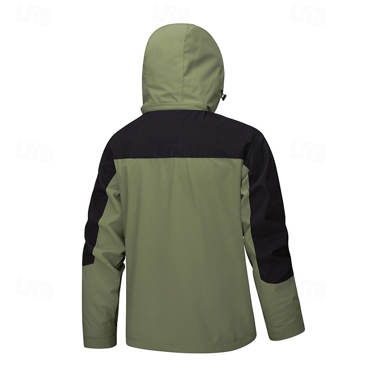 Homens Mulheres Jaqueta de Trilha Inverno Ao ar livre Bloco de cor Prova-de-Água A Prova de Vento Zíper Frontal Jaqueta leve Zip Completo Campismo / Escursão / Espeleologismo Preto Rosa claro Camelo de 2025 por $38.99 –P6