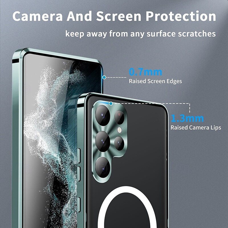телефон Кейс для Назначение SSamsung Galaxy S24 S23 S22 S21 Ultra Plus S21 FE S25 Ультра Магнитный адсорбционный футляр С Магсейф 2025 - $27.99 –P4