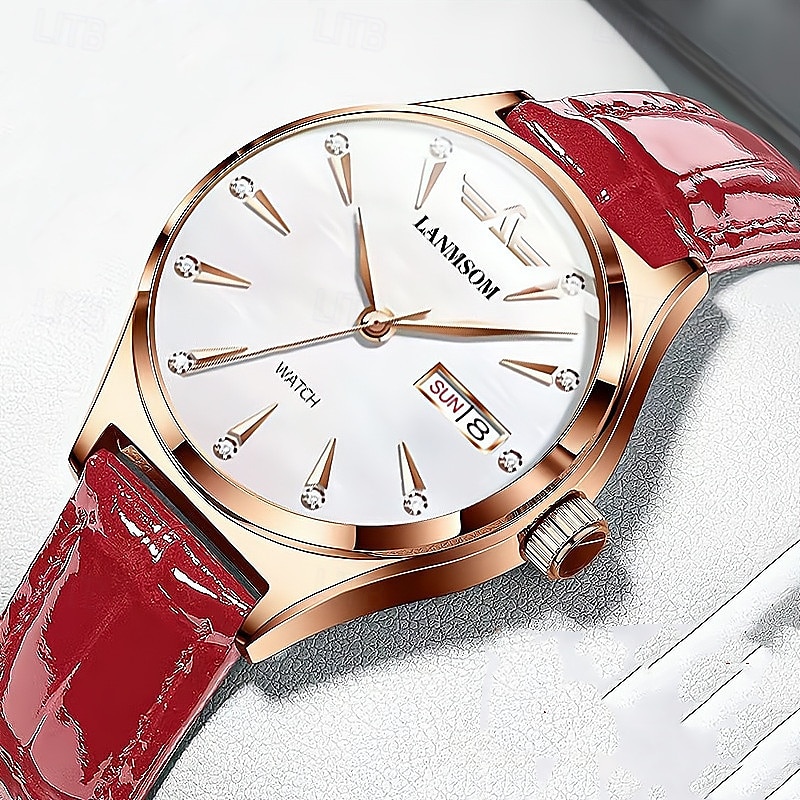 márka trend divat női karóra sport dual naptár vízálló teljesen automata világító acél szalag női karóra 2025 - $24.99 –P3