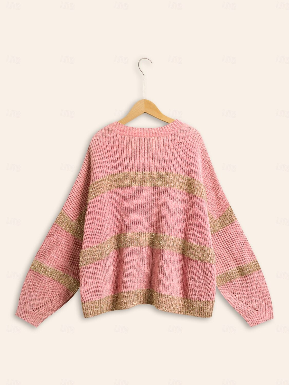 Per donna Felpa Girocollo A coste Maglia Ciniglia Manica normale Autunno inverno Informale Maglia Manica lunga Banda Rosa Rosso S M L del 2025 a $69.99 -P15