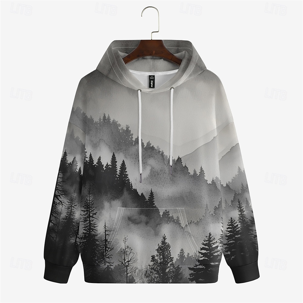 Homens Gráfico Moletom Moletons Férias Diário Manga Longa Com Capuz Férias Esportes Para Noite Branco Estampado Inverno Primavera & Outono Designer de 2025 por $30.99 –P5