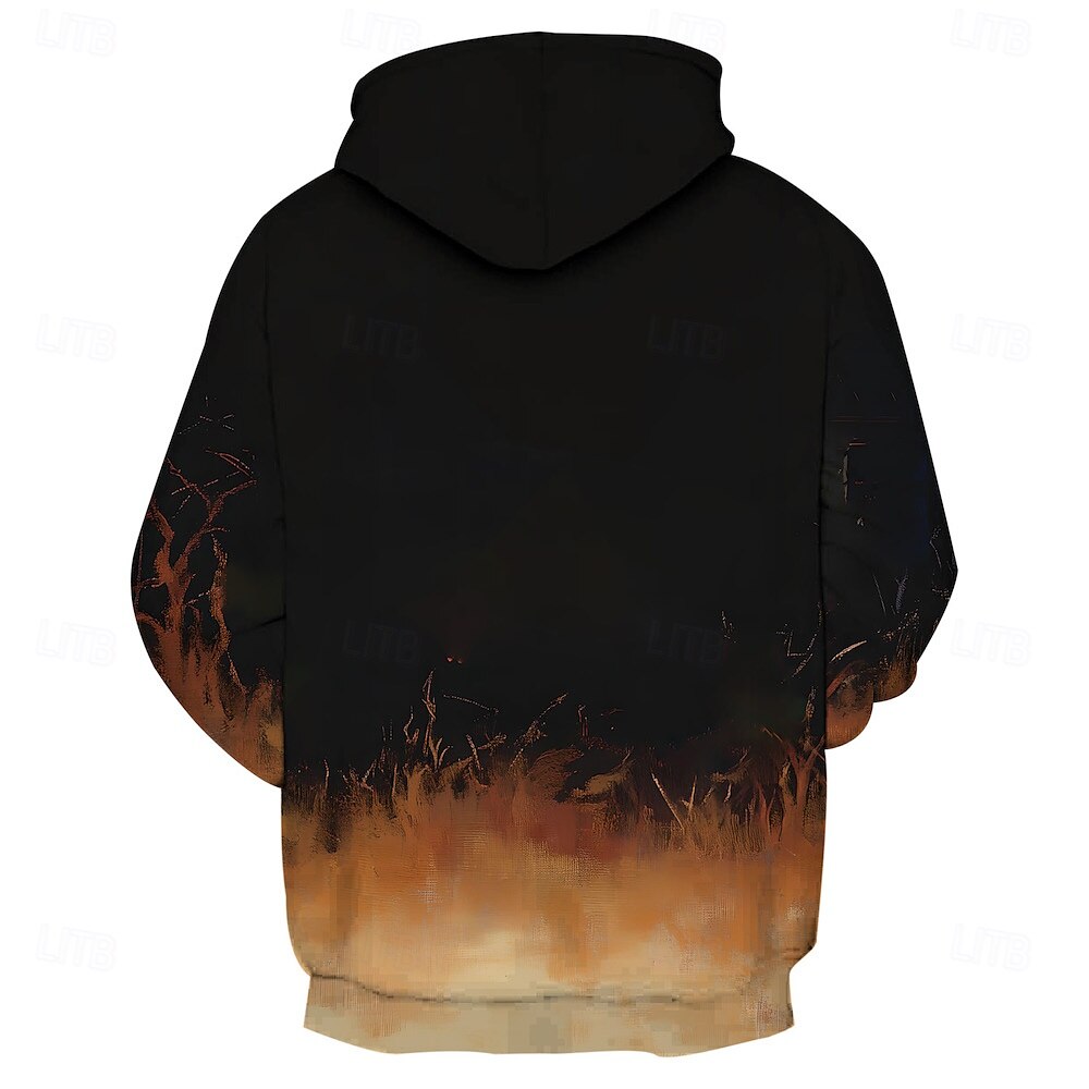 Víspera de Todos los Santos Calabaza Sudadera Pullover Víspera de Todos los Santos 3D Bolsillo delantero Gráfico Para Pareja Hombre Mujer Adulto Víspera de Todos los Santos Carnaval Mascarada 2025 - $29.99 –P4