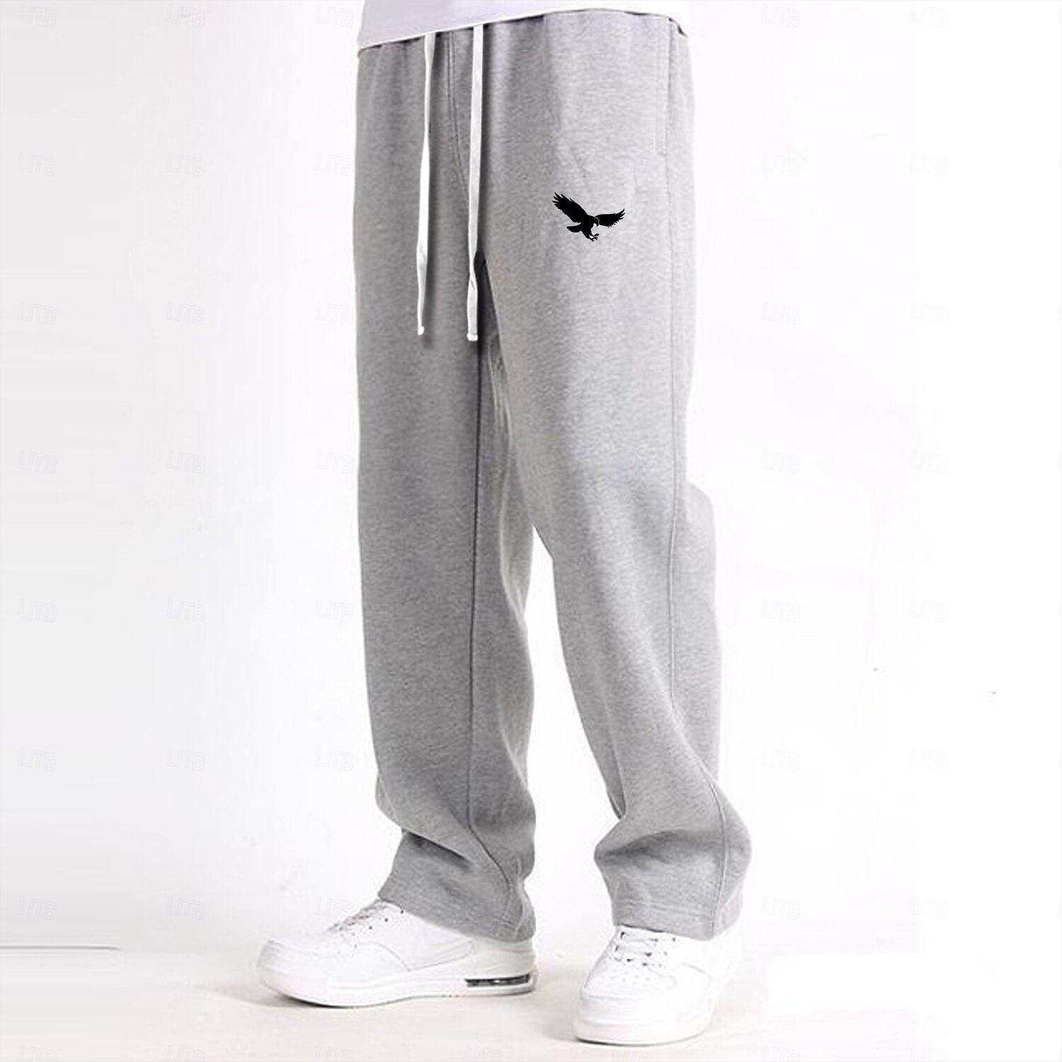 Herren Adler Jogginghose Jogger Thermohose Fleece-Jogginghose Elastischer Kordelzug in der Taille Brautkleider schlicht Alltagskleidung Tasche Hose mit geradem Bein Winter 3D-Druck Schwarz Dunkelblau 2025 - $41.99 –P3