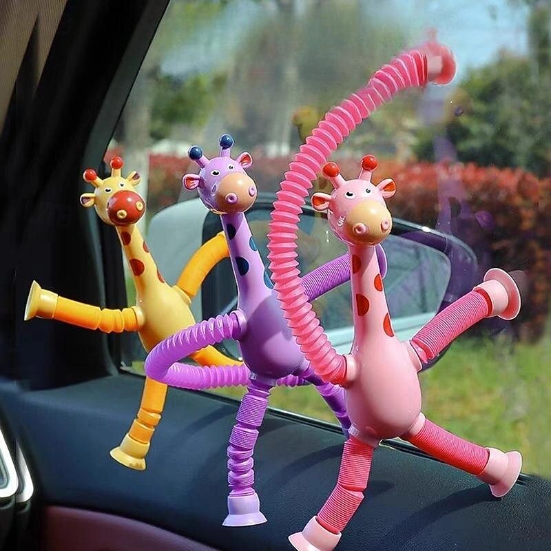 4pcs Giraffe Stretching Toy Suction Cup Variety Shape Stretching Tube Decompression Novelty Educational Children's Toys halloween christmas gift 2025 - $24.99 –P1