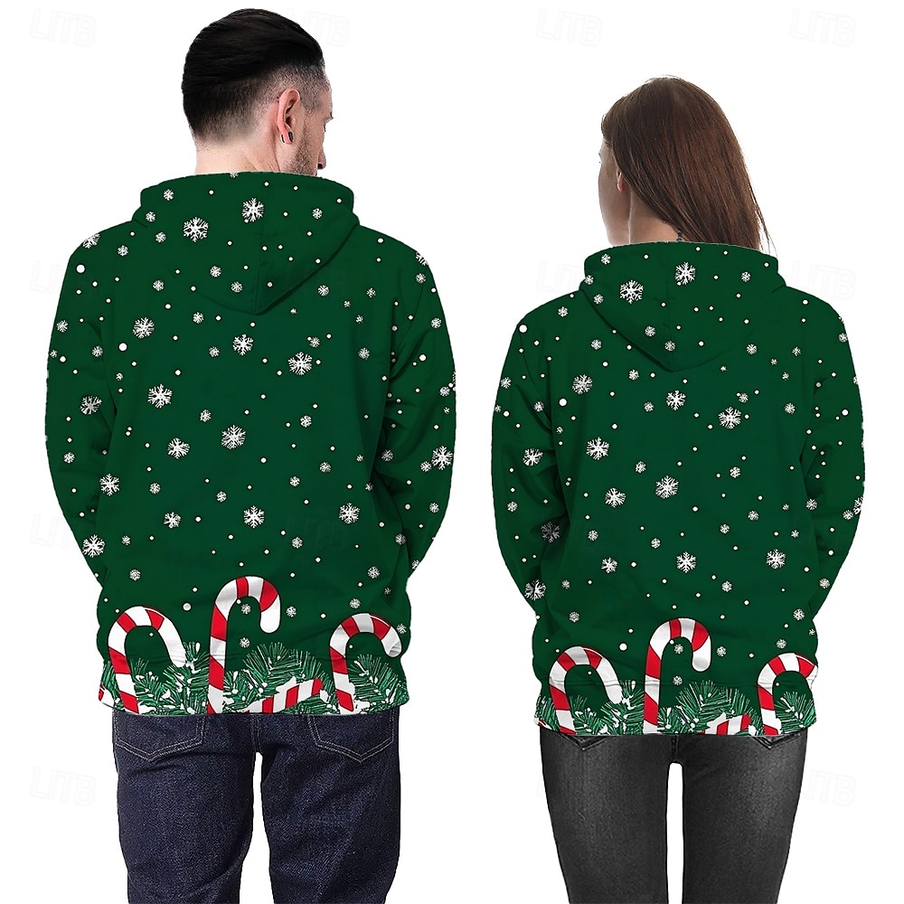 Navidad Papá Noel Sudadera Sudadera con capucha navideña divertida 3D Navidad Bolsillo delantero Gráfico Para Pareja Hombre Mujer Adulto Mascarada Impresión 3D Fiesta Casual Diario 2025 - $29.99 –P4