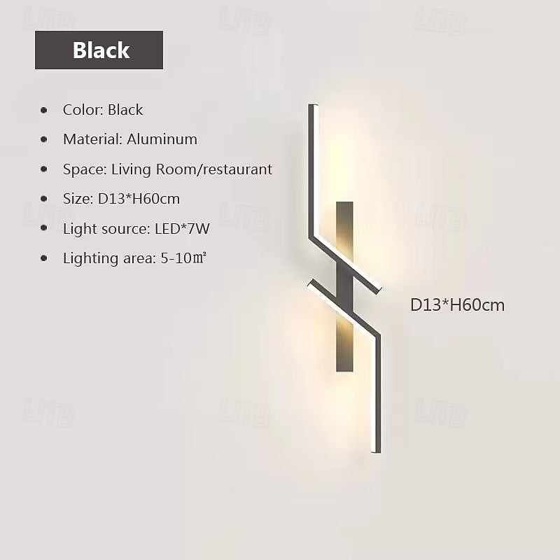 lightinthebox led sisäseinävalaisin vuoraus 60-120cm/23.4-46.8in kaari sisätiloissa moderni yksinkertainen led-seinävalaisin silikoniseinävalaisin sopii makuuhuoneeseen olohuoneeseen kylpyhuone 2026 - $87.99 –P12