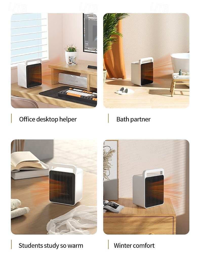radiateur d'appoint 900w radiateur d'appoint électrique portable mini radiateur silencieux de sécurité multiple 2 modes chauffage de sécurité rapide en céramique ptc radiateur pour bureau chambre de 2025 ? $35.99 –P7