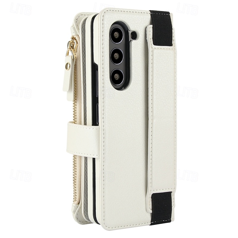 telefono Custodia Per Samsung Galaxy Piegatura a Z 7 Z Fold 6 Z Fold 5 Z Fold 4 Z Fold 3 Custodia Portafoglio con Supporto Magnetico Cerniera Retrò TPU Pelle PU del 2025 a $33.99 –P4