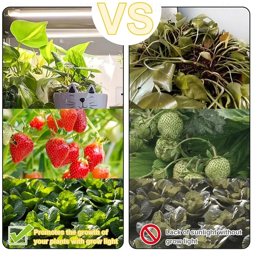 2026年 LED フルスペクトル植物育成ライト 日光育成ランプ USB 5V 屋内植物用 キャビネット 野菜温室 1/2/4個 (棚は含まれません)  コレクション – $13.99 –P5