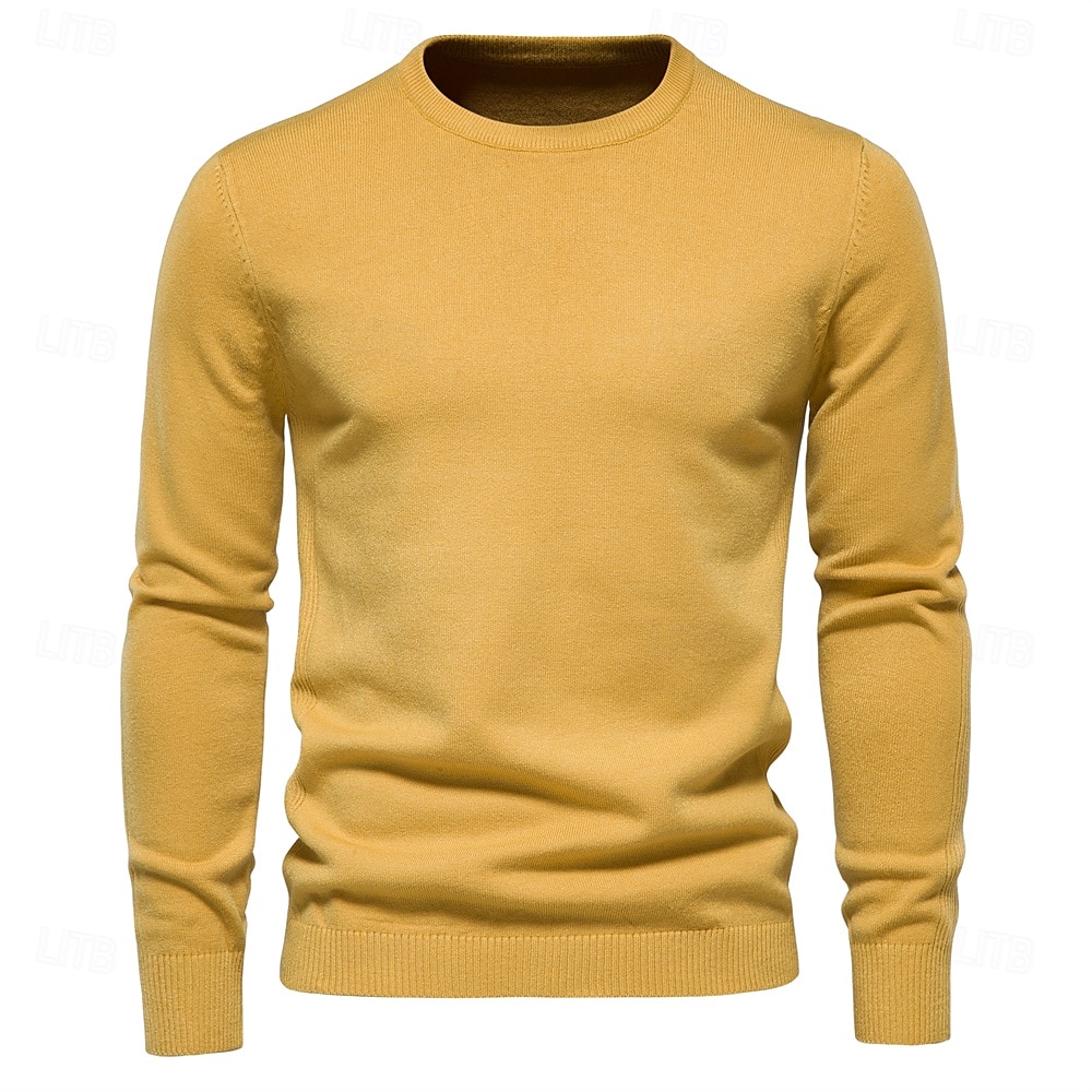 New Winter Thickness Pullover Men O-neck Solid Color Long Sleeve Warm Slim Sweaters Men Men's Sweater Pull Male Clothing 2025 - $26.99 –P18