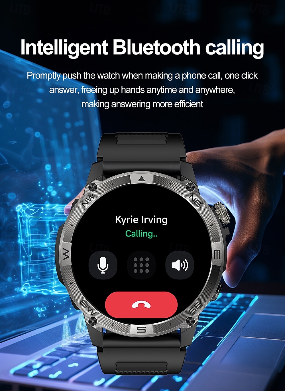 IMOSI GPS HK08 Smart Watch AMOLED Compass Altitude Air Pressure Bluetooth Call World Time 530MAH Sport Tracker Outdoor Clock 2025 - $68.99 –P14