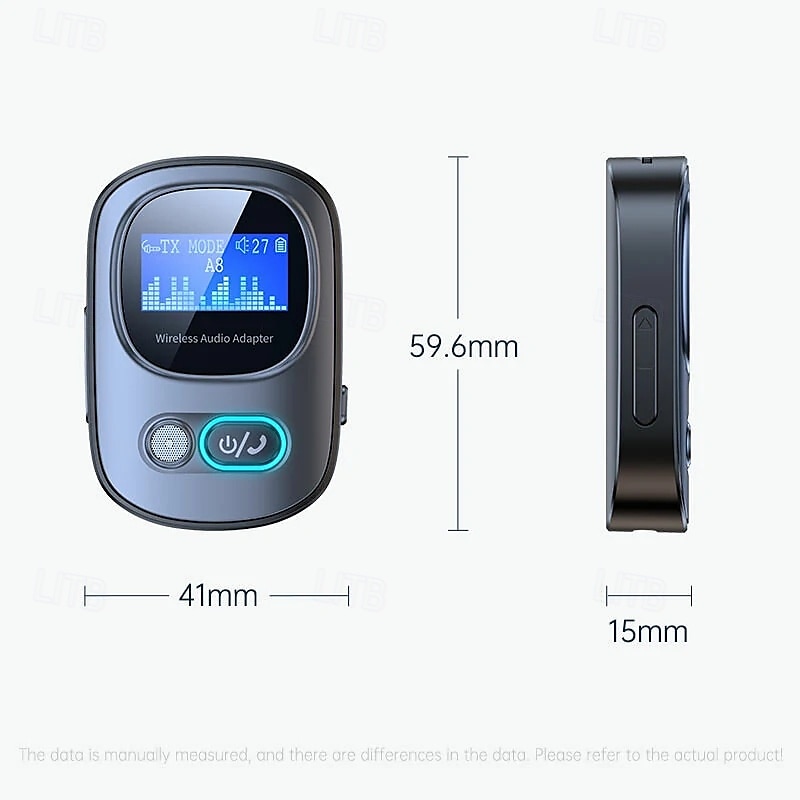2-in-1-Bluetooth-Adapter, Empfänger, Sender mit HD-Display, Audio-Adapter, Bluetooth 5.3-Empfänger fürs Auto mit LED-Display, AUX-Bluetooth 2025 - $24.99 –P8