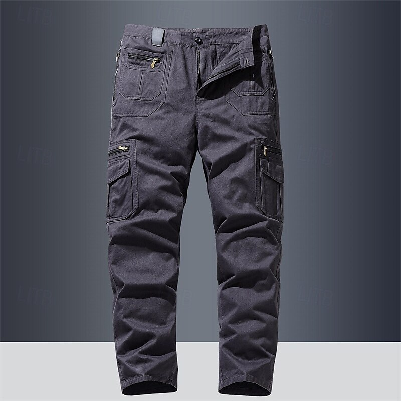 Per uomo Pantaloni cargo Pantaloni Bottoni Multi tasca Liscio Indossabile Esterno Giornaliero Campeggio e hiking Di tendenza Classico Nero Giallo del 2025 a $46.99 –P15