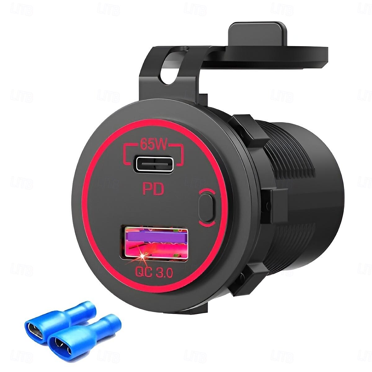 nabíječka do auta motocykl 12v 24v usb-c pd qc 3.0 port usb zásuvka pro rv auto zásuvka usb port 2025 - $28.99 –P6
