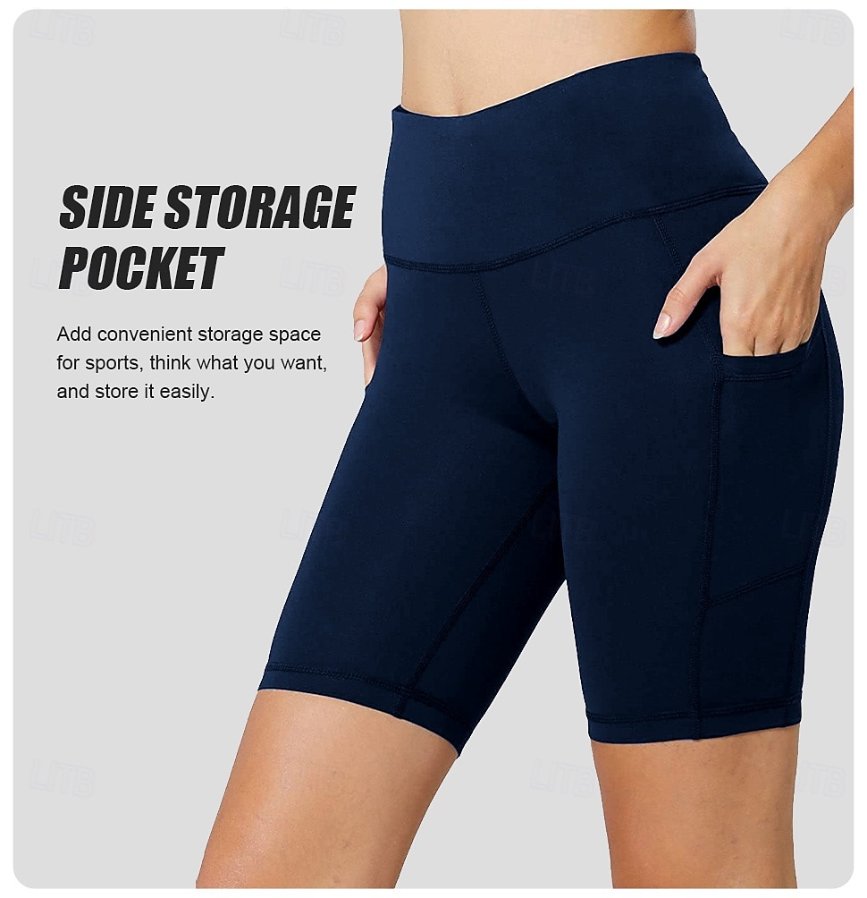 Per donna Pantaloncini da ciclismo Bicicletta Pantaloncini Vestibilità aderente Gli sport Elastico Traspirante Nero Blu scuro Abbigliamento Abbigliamento ciclismo del 2026 a $25.99 –P10