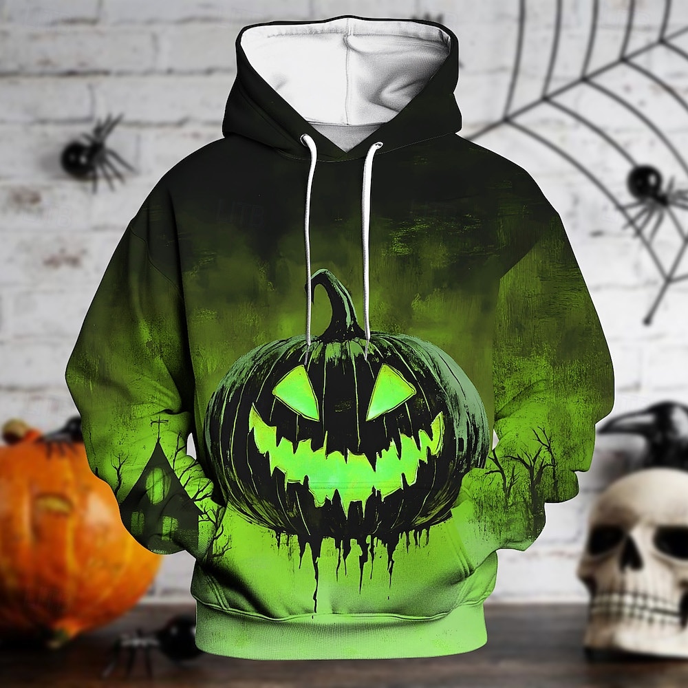 předvečer Všech svatých Dýně Kapuce Pullover předvečer Všech svatých 3D Přední kapsa Grafika Pro Pro páry Pánské Dámské Dospělé předvečer Všech svatých Karneval Plesová maškaráda 3D tisk Párty 2025 - $29.99 –P2