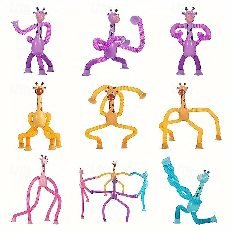 4pcs Giraffe Stretching Toy Suction Cup Variety Shape Stretching Tube Decompression Novelty Educational Children's Toys halloween christmas gift 2025 - $24.99 –P4