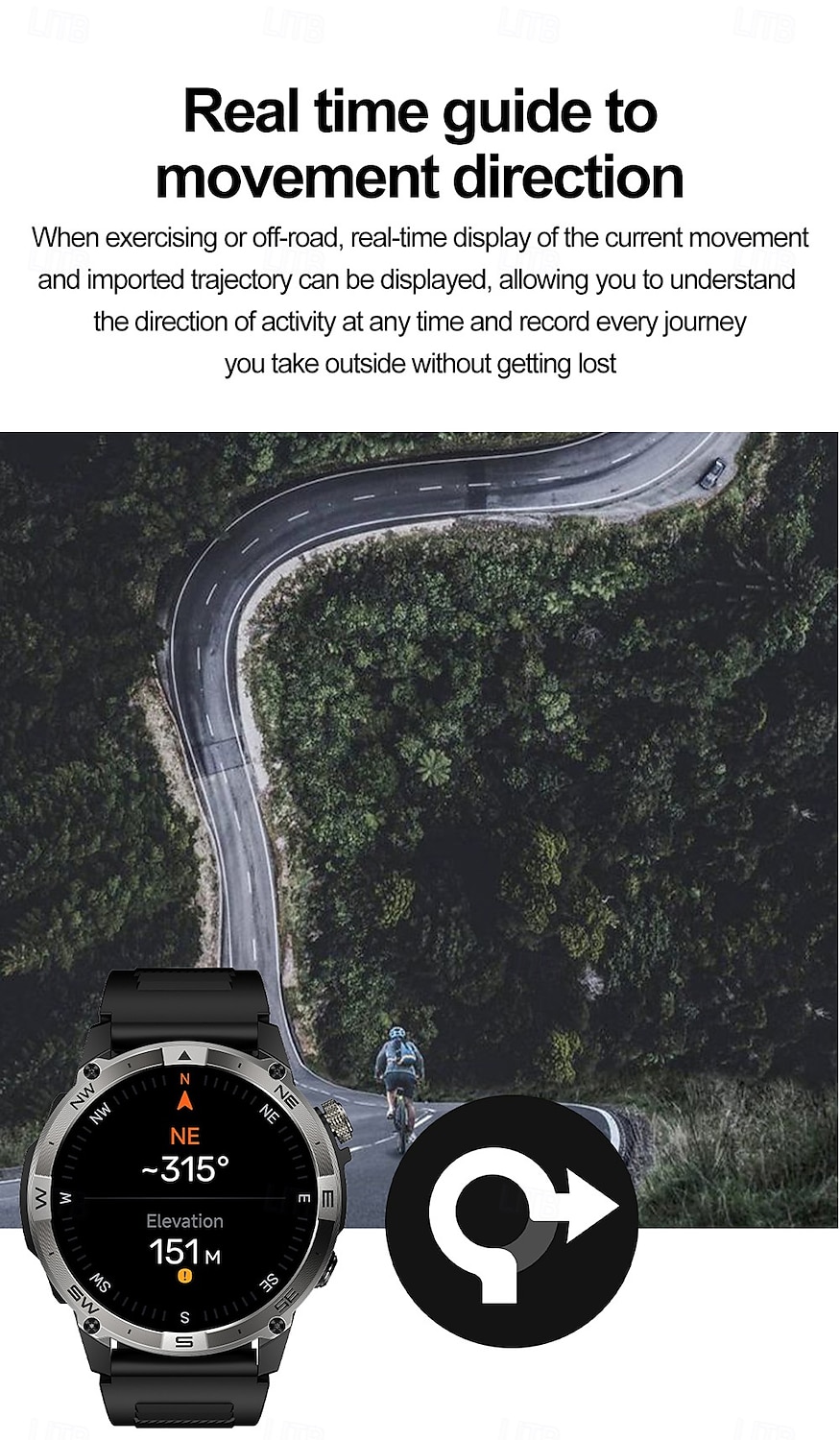 IMOSI GPS HK08 Smart Watch AMOLED Compass Altitude Air Pressure Bluetooth Call World Time 530MAH Sport Tracker Outdoor Clock 2025 - $68.99 –P4