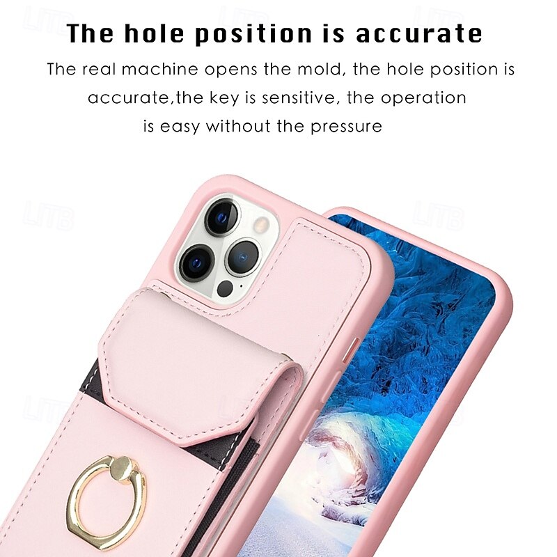 2025年 iPhone 16 iPhone 15 Pro Max Plus iPhone 14 13 12 11 Pro Max Plus Mini ウォレットケース リングホルダー カードスロット 衝撃吸収レトロ TPU PUレザー  コレクション – $19.99 –P3