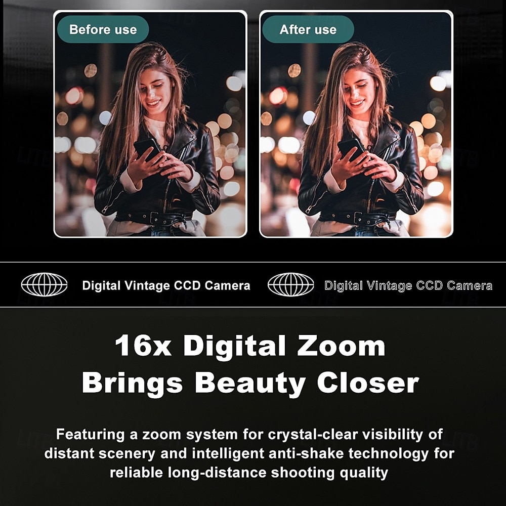 4k retro digitale camera vlogcamera wifi met 2,4 lcd hd-scherm 1080p 16x compacte digitale zoomcamera groothoek point-and-shootcamera 2025 - $43.99 –P4
