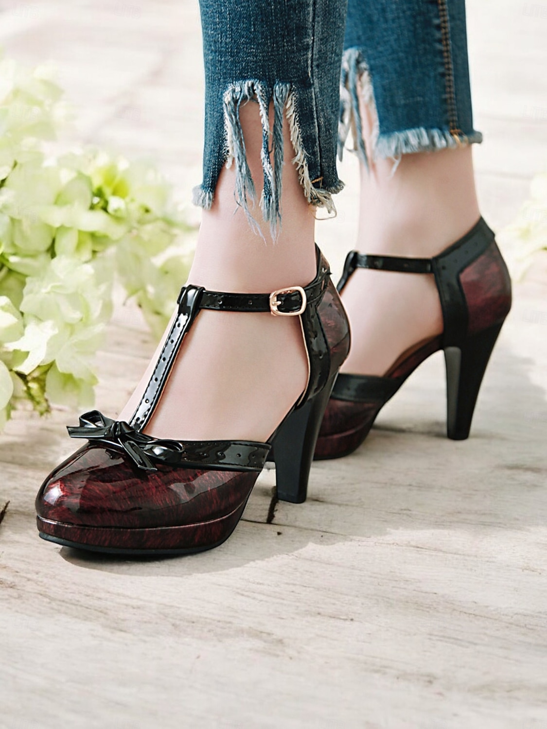 Escarpins rétro à talons hauts et brides en T pour femmes avec nœud et boucle – chaussures de style vintage classiques pour mariages, fêtes et événements officiels de 2025 ? $54.99 –P2