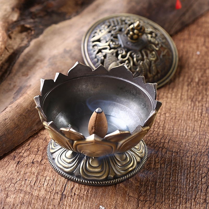 metall lotus røkelsesbrenner, perfekt for spisestue, soverom, bad  & hjemmeinnredning 2025 - $13.49 -P2