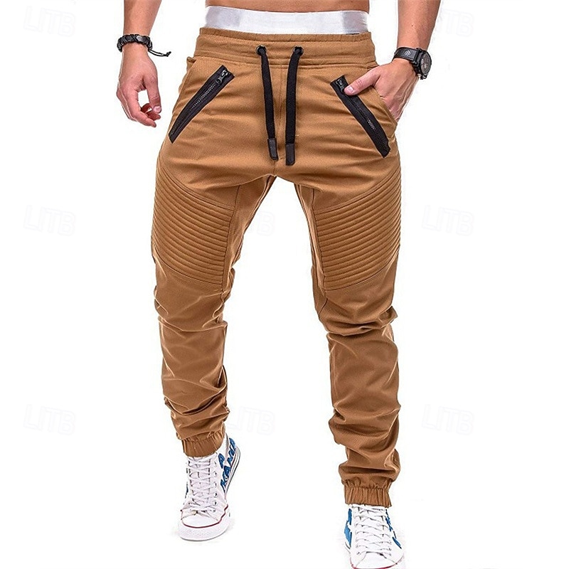Hombre Pantalones de Deporte Persona que practica jogging Pantalones para correr Pantalones deportivos Correa Cintura elástica Plano Comodidad Deporte Casual Azul Marino Verde Trébol Microelástico 2026 - $18.99 –P2
